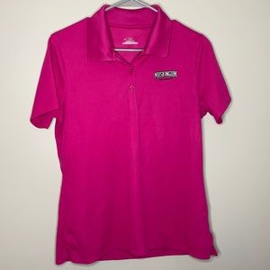 Under Armour Muskingum University Magenta Short Sleeve Polo Shirt